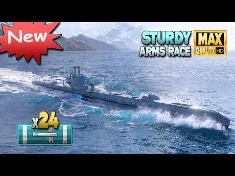 New British submarine Sturdy with 5,5k base XP game - World of Warships