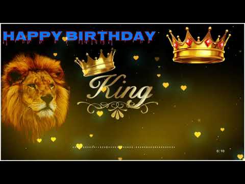 Happy birthday lion template video