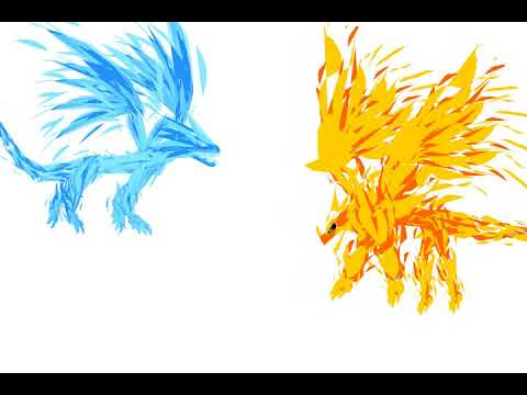fire/lava dragon vs ice/water dragon