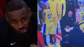 LeBron James totally ignores Darvin Ham drawing up a play and walks away 😂
