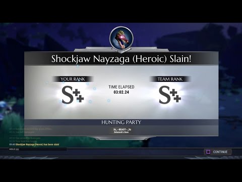 While taking less than 100 damage - Shockjaw Nayzaga - Threat lvl 17 - Solo - |BEAST