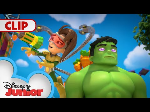 Ock Hits Hulk with the Obey Ray | Marvel's Spidey and his Amazing Friends | @disneyjunior