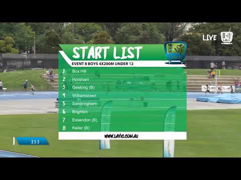 Boys U12 4 x 200m Heat 2 - 2018 SUBWAY State Relay Championships // LAVicTV
