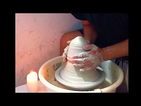 Throwing a Round Bellied Vase with Flared Top -  Mohannad salman Pottery - JERUSALEM-  2021