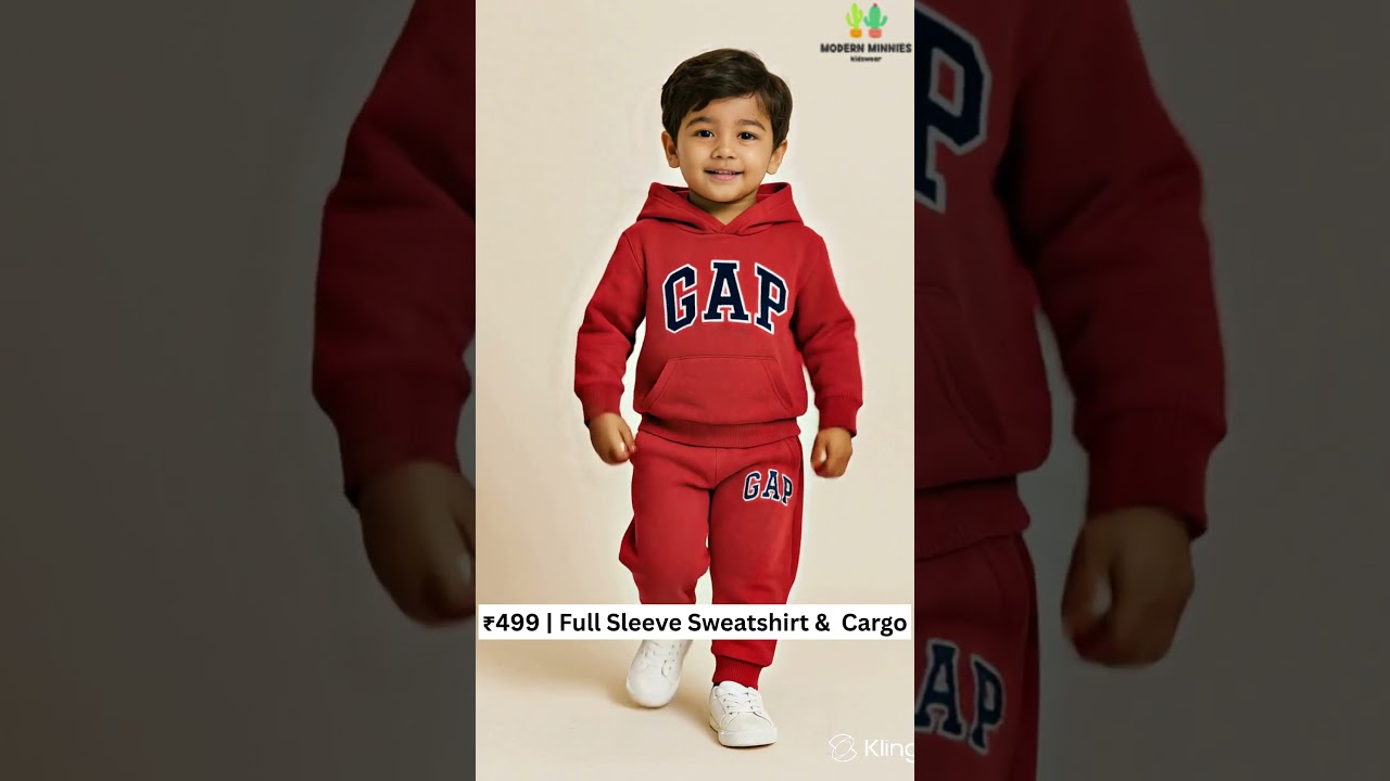 GAP Printed Red Color Hood T-shirt and bottom set For Baby Girls & Boys | Comfortable Everyday Wear