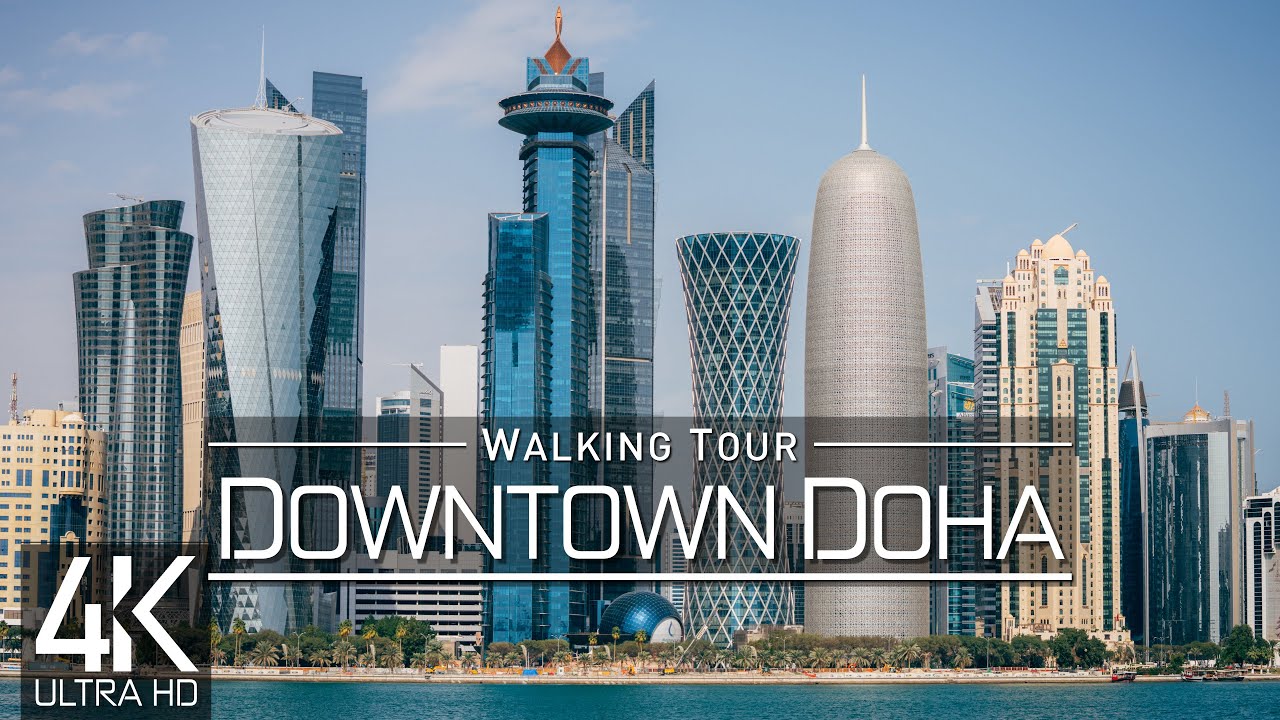 Immersive street-level walking tour through Doha, Qatar, showcasing authentic urban landscapes, local architecture, and the vibrant atmosphere of the city's neighborhoods
