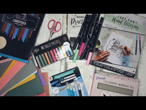 Action-Haul Basteln: Papier,  Stifte, Pastellkreide inkl. ungewöhnlicher Karte mit Banderole