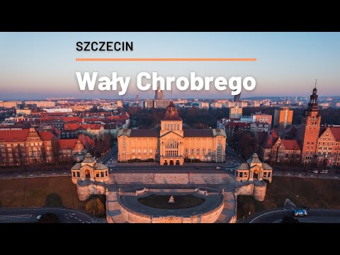 Wały Chrobrego w Szczecinie o poranku [DJI Air 2S / 4K VIDEO]