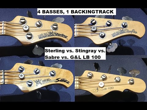 4 Basses, 1 Backing Track (Celebration) , Music Man Sterling vs. StingRay vs. Sabre vs. G&L LB 100
