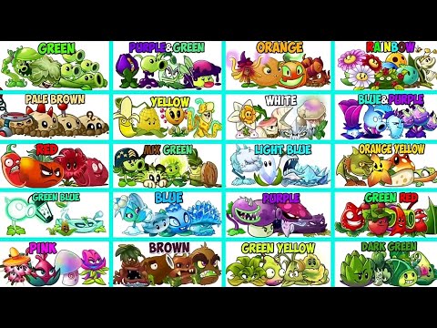 Random 20 COLORFUL Team Plant Battlez - Who Will Win? - PvZ 2 Gameplay #pvz2