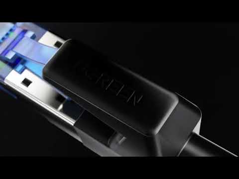 Сетевой кабель патч-корд Ugreen NW153 Cat 8 RJ45 Черный с оплеткой 1 м (80429) - фото 2 - id-p3172027546