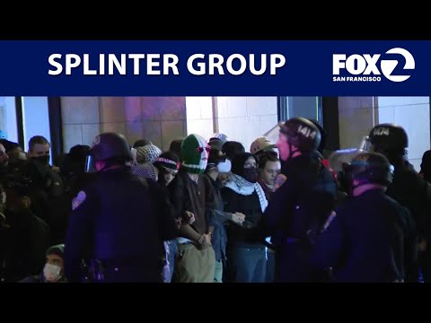San Francisco police confront a splinter group of anti-ICE ...