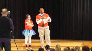 Olivia's good luck assembly, Carpenter Elementary