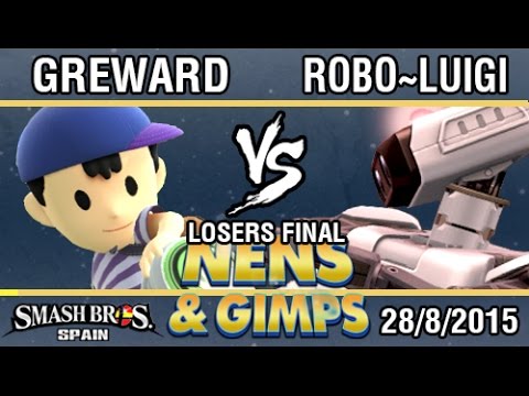 Nens&Gimps - Greward (Ness) VS Robo~Luigi (R.O.B) SSB4 Losers Final - Top 8