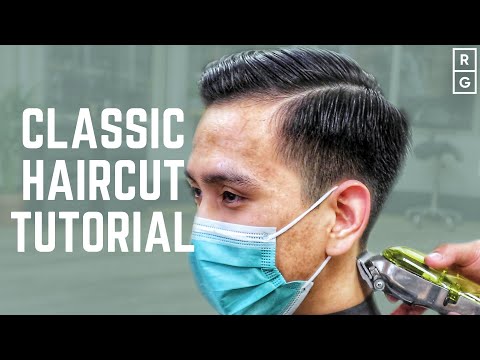 How To Cut A Classic Side Part Haircut (On Difficult...