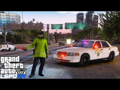 GTA 5 LSPDFR #774 California Highway Patrol Polar Bear Ford Crown Victoria Live Patrol