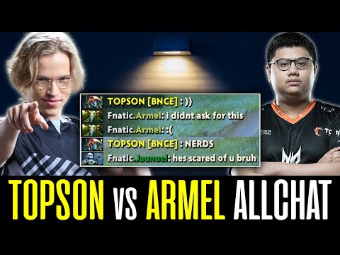 Armel trying to DODGE Topson in Mid Lane - OPEN ALL CHAT DOTA 2