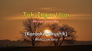 Download lagu Keisya Levronka - Tak Ingin Usai (Karaoke Akustik) Male Low Key mp3