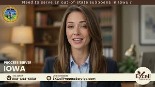 UIDDA Subpoena Domestication in Iowa | Excell Process Server