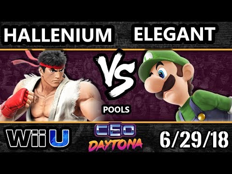 CEO 2018 Smash 4 - Hallenium (Ryu) Vs. Elegant (Luigi) Wii U - Pools