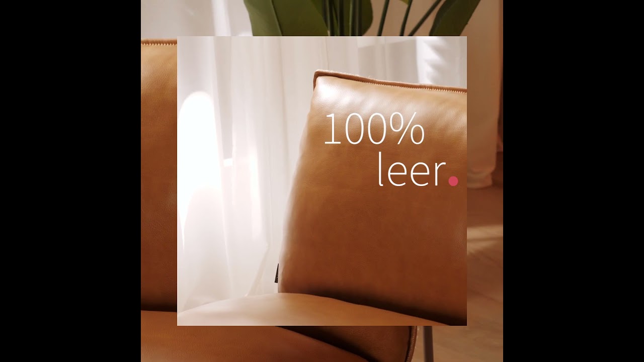 Fauteuil Maceo leer/bouclé cognac/beige
