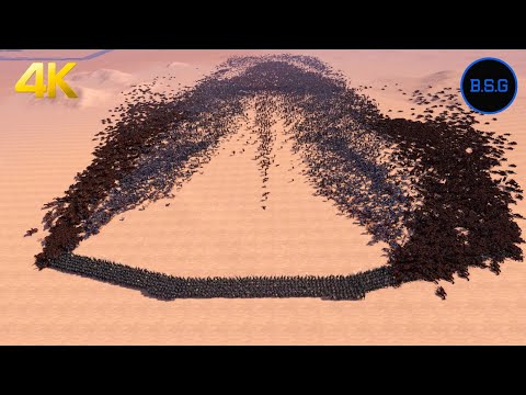 1,000 German machine guns vs 26,000 MEDIEVAL ARMY- Ultimate Epic Battle Simulator UEBS 4K Video