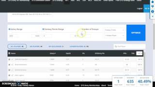 DFS Army Domination Station Optimizer NASCAR Tutorial