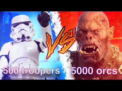500 Star Wars troopers vs 5000 ORCS | Ultimate Epic Battle Simulator