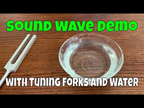 Sound Wave Demo with Tuning Forks and a Bowl of Water