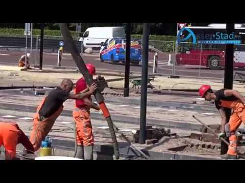 Betonvloer aanleg busstation assen