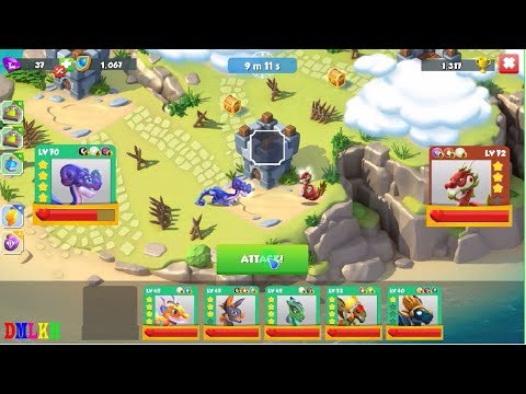 [Wow] ENCHANT DRAGON BATTIE | LEVEL 70 VS LEVEL 72 , Gameplay , Dragon Mania Legends -part 525