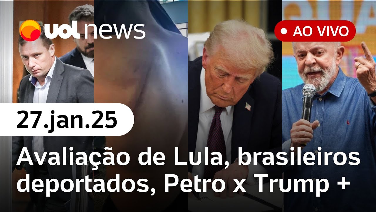 Lula na pesquisa Quaest, brasileiros deportados, Trump x Gustavo Petro, Mauro Cid e mais | UOL News