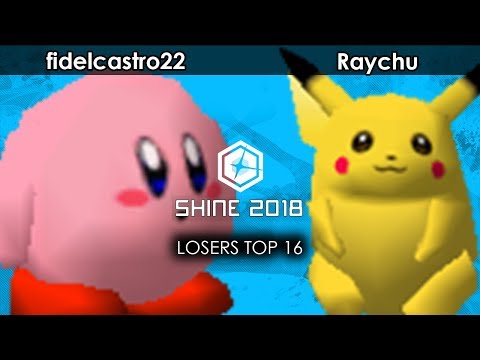 Smash 64: fidelcastro22 (Kirby) V Raychu (Pikachu) - Shine 2018 Tournament