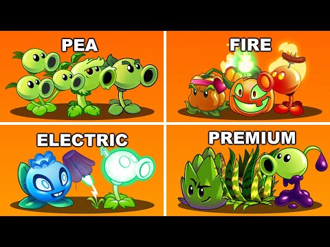 4 Team Plants ELECTRIC vs FIRE vs PREMIUM vs PEA - Who Will Win ? - PvZ 2 Team Plant Vs Team Plant