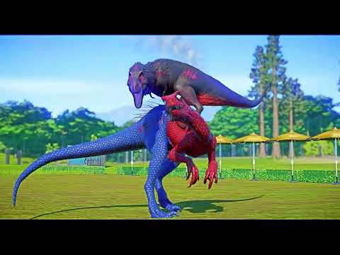 Spiderman Spinosaurus Vs. Spiderman Godzilla, Indoraptor Jurassic World Evolution Dinosaurs Fight
