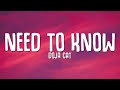 Doja Cat - Need To Know (Lyrics) Doja Cat - Need To Know (Lyrics)