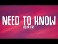 Doja Cat - Need To Know (Lyrics)