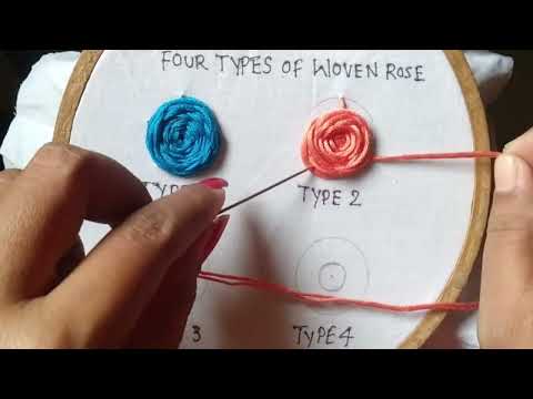 Woven rose embroidery || Embroidery flower for beginners #wovenrose #embroideryflower #embroidery