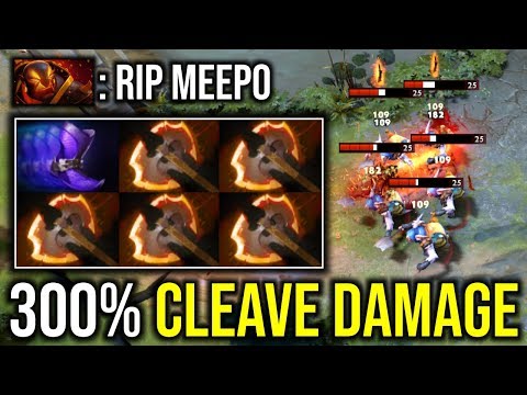 300% CLEAVE DAMAGE..!! Easy Counter Meepo 5x Battle Fury Ember Spirit 7.21d | Dota 2