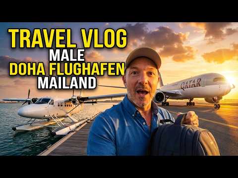 Heimreise von den Malediven – Male Airport| Doha Airport | Qatar Airways | Starlink im Flugzeug |