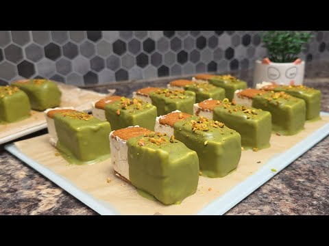 Ice Cream Sandwiches With Biscoff Cookies and Pistachios-only 4 ingredients🥣Cooking by Ligia