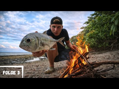 24h NUR essen, was ich fange - Solo Survival in Costa Rica 💀🔥