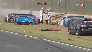 Huge Start Crash 2014 ADAC GT Masters at Oschersleben