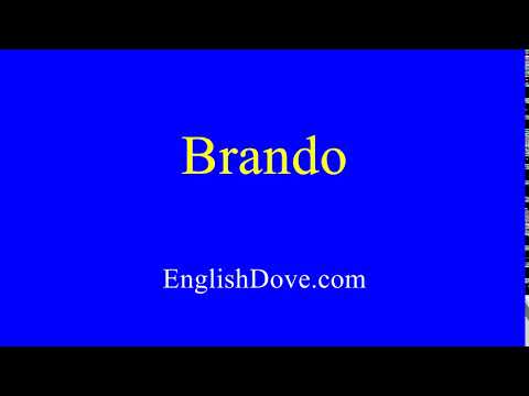 How to pronounce Brando in American English.