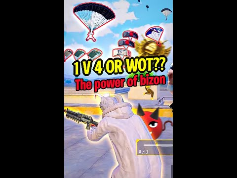 #shorts Pubg 1v4 Clutch The Power Of Bizon #status in #Shorts  #shorts