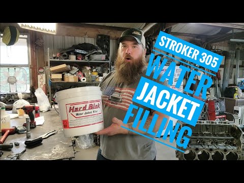 Filling my  nitrous stroker 305 with Hard Blok. Another step to get ready for #nonamenationals .