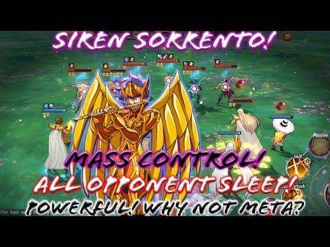 Saint Seiya: Awakening - Siren Sorrento Review! Mass Control! All Opponent Sleep! Lineup for PvP!