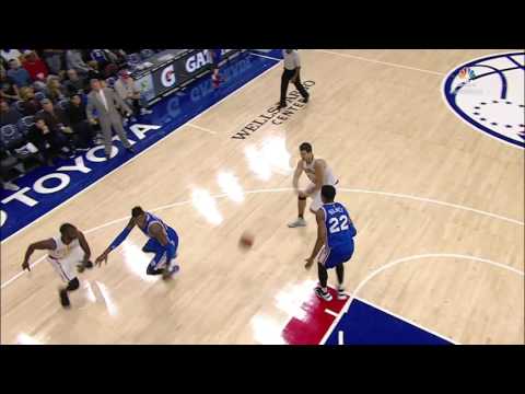 Jerami Grant Blocks Tim Hardaway Jr  Hawks vs Sixers  October 29, 2016  2016 17 NBA Season