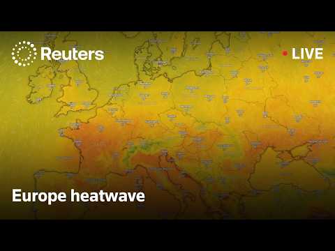 Video Thumbnail: LIVE: Heat map shows heatwave across Europe