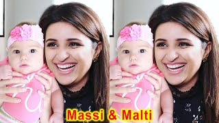 Massi Parineeti Chopra Playing with Priyanka Chopra's baby Girl Malti Marie